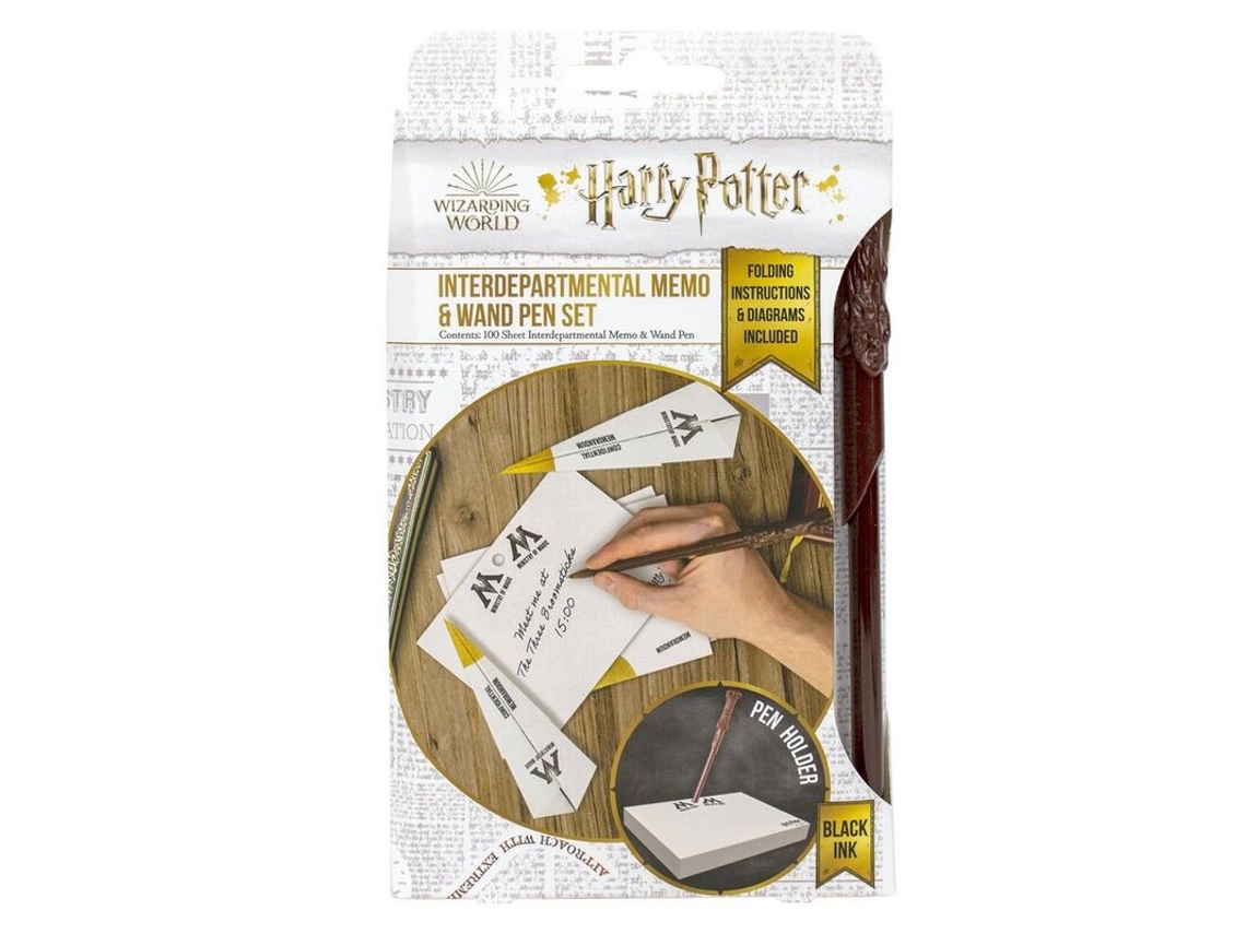 Juego de papelería con varita y notas de Harry Potter B.active