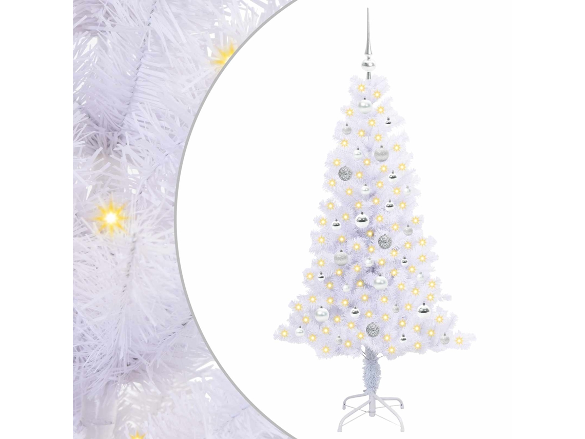 Árbol de Navidad artificial Vidaxl, PVC blanco (150 cm)