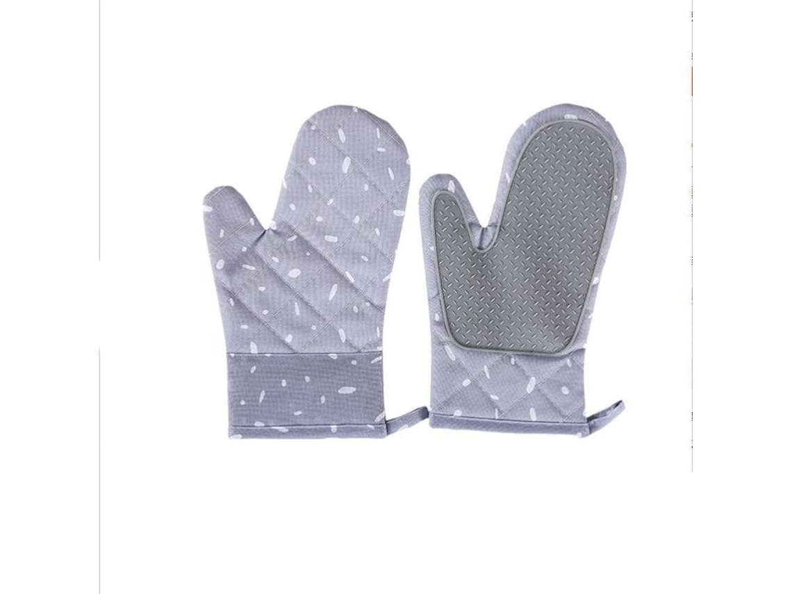 Guantes de horno Rebe resistentes al calor, antideslizantes, aislantes e ignífugos para hornos microondas, color azul, paquete de 2 unidades.