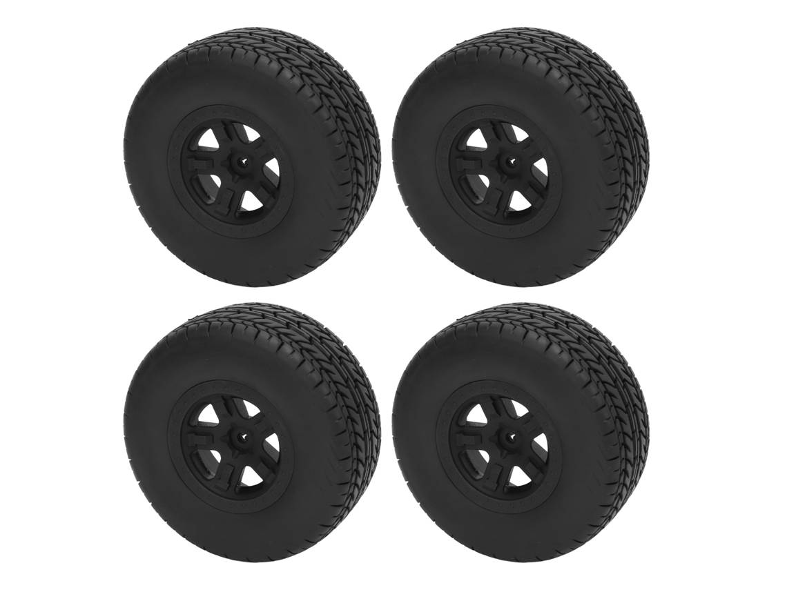 4 Pneus De Rc 110mm Com Hexágono De 12mm Borracha Para Caminhões Rc 1/10 Curto Slash Arrma