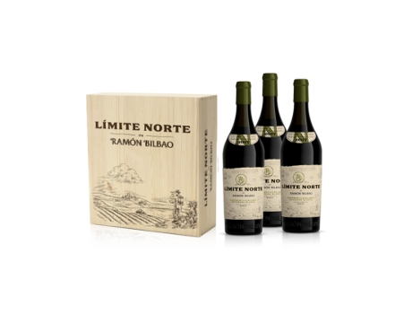 Caja Madera 3 Bot Limite Norte De Ramon Bilbao Blanco BODEGAS RAMÓN BILBAO