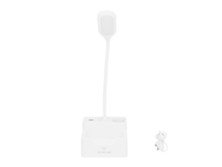 Yncm2026-lámpara De Escritorio Led Para Estudio Con Toque, Usb, Plegable Y Porta Lápices Luz Blanca Y Cálida