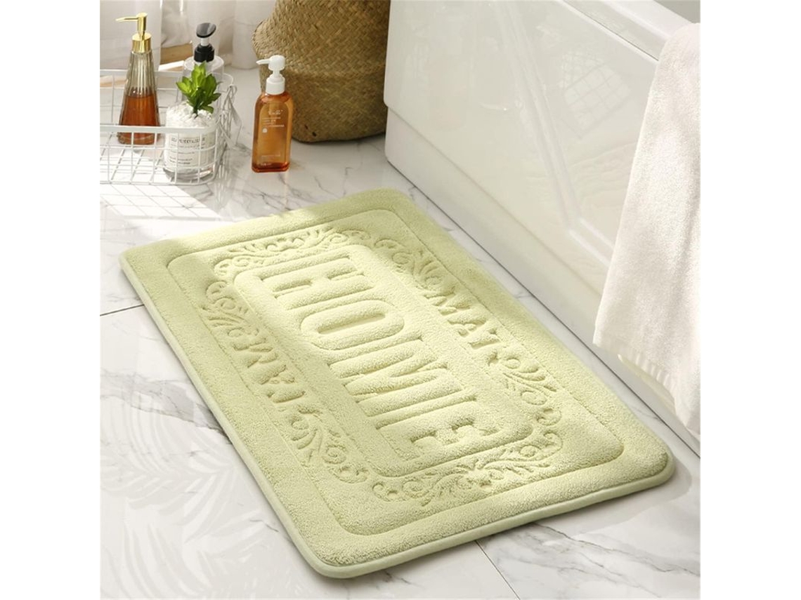 2026-tapete De Baño Linjou, Alfombra De Espuma De Memoria, Antideslizante (verde Claro)