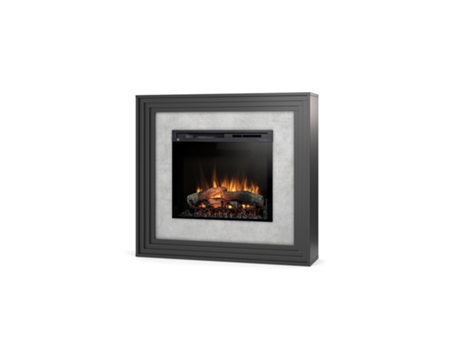 Chimenea LED eléctrica independiente KARTA 28' 119.8 x 109.4 x 30.5 Negro / Cemento OUTINFIRE