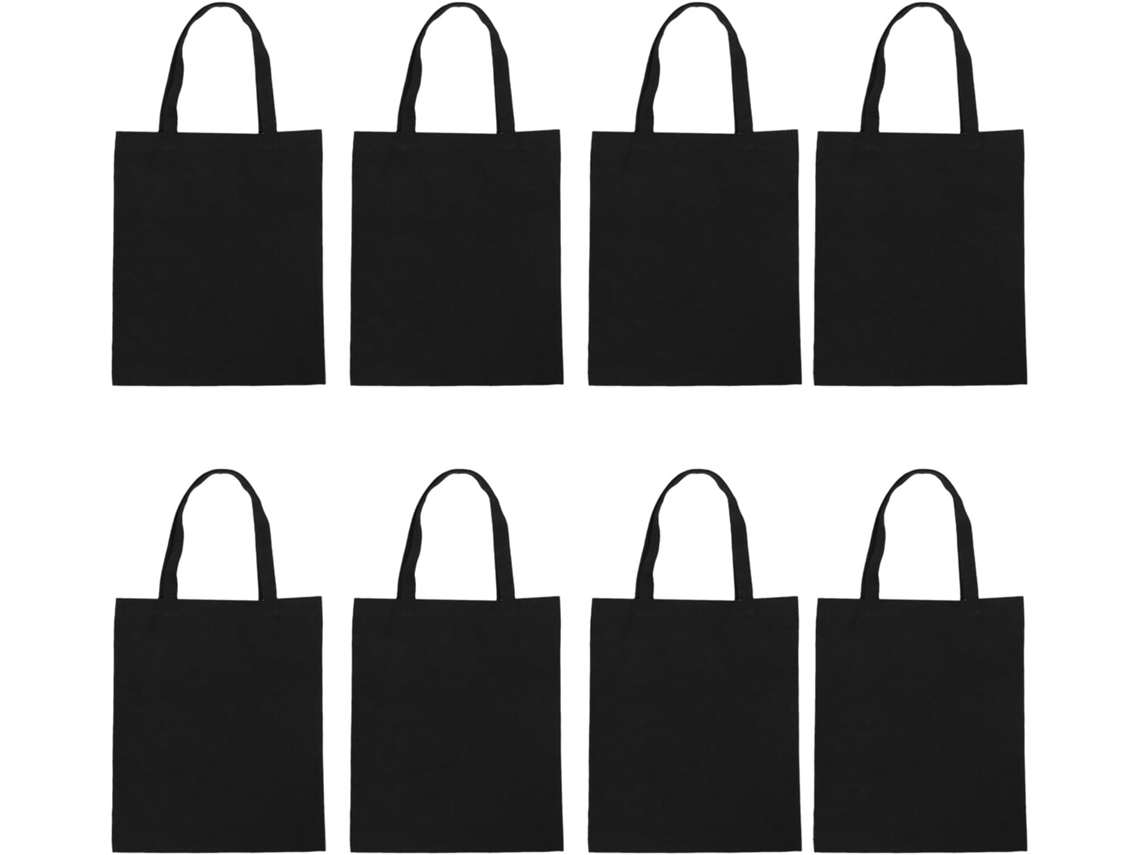 De 8 Sacolas De Compras Reutilizáveis Em Lona, Versáteis E Grandes.