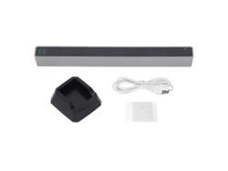 Indicador de nivel de música de 32 bits con control de sonido ajustable y espectro RGB gris claro.