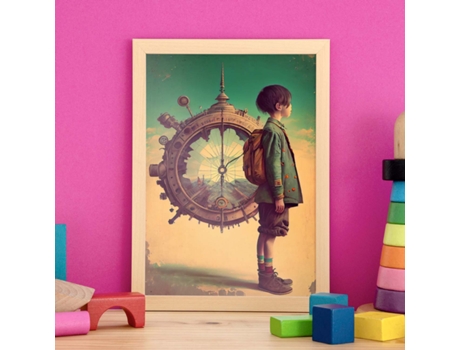 NACNIC Poster Rueda Del Tiempo En Estilo Surrealismo Cinematográfico Ilustraciones Y Grabados De Historieta Abstracta Y Artística A3