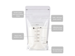 Bolsas Preesterilizadas De 180 Ml Para Almacenar Leche Materna, Libres De Bpa Y Con Doble Cierre, 50 Unidades.