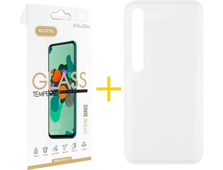 Kit Funda + Protector de Pantalla Xiaomi Mi 10 5G ACCETEL Cristal Templado 8315 Transparente