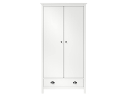 Armario Hill de 2 puertas 89x50x170 cm Pino macizo Blanco MAISON EXCLUSIVE