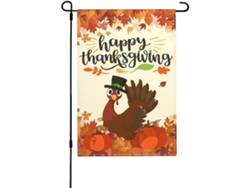 Guirnalda de jardín de Acción de Gracias 30x45 cm – Decoración de pavo de doble cara en arpillera para patio trasero (Estilo 10)