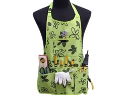 2026-3813-delantal De Jardín De Tela Oxford Impermeable Resistente Multifuncional Con Bolsillos Para Mujeres Y Hombres Verde