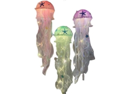 Lámpara de noche LED con forma de medusa, candelabro decorativo hecho a mano, adorable rosetón mágico de ensueño
