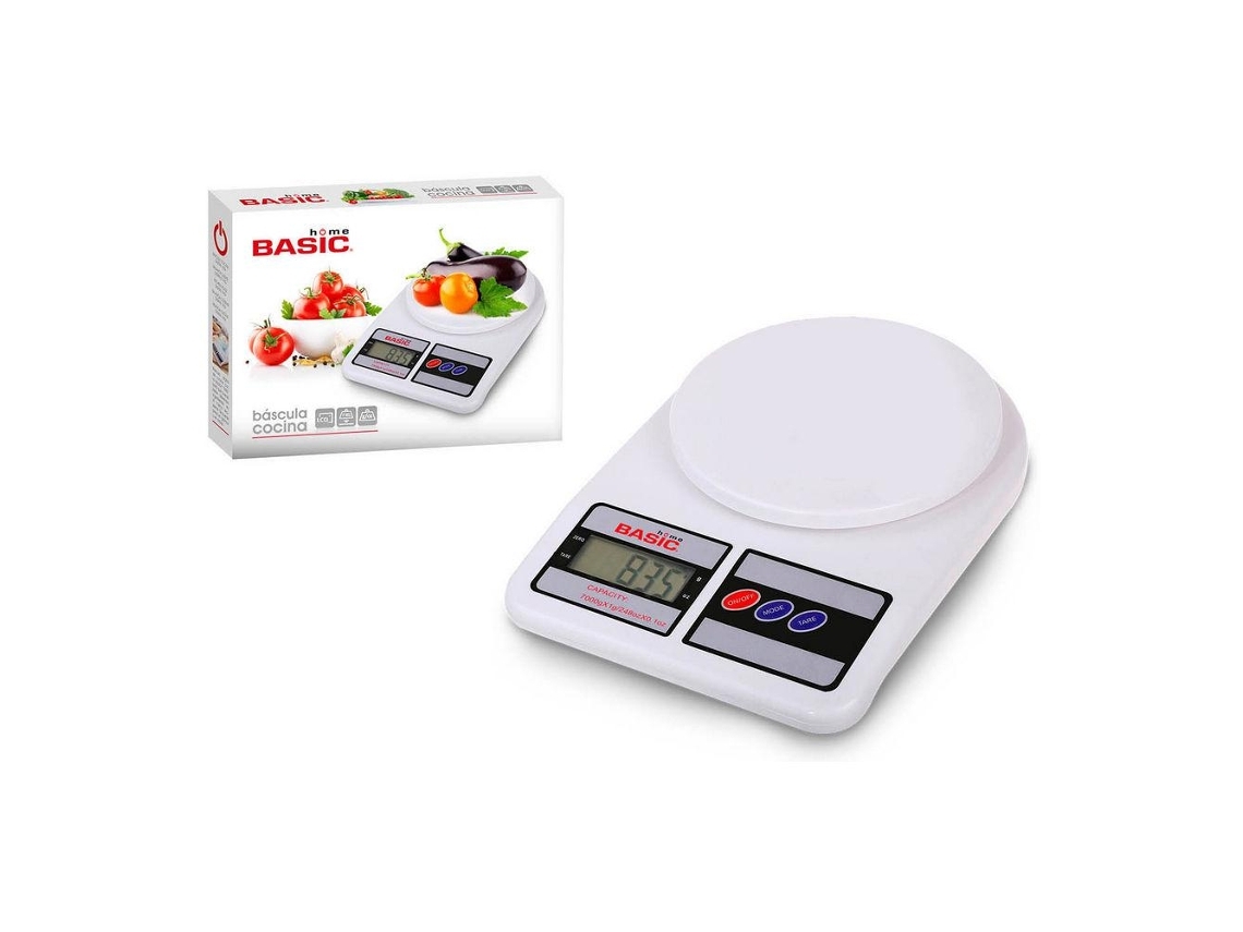 Balança De Cozinha Digital Com Tela De Vidro Líquido, Capacidade De 7 Kg, 23 X 16 X 3,6 Cm.