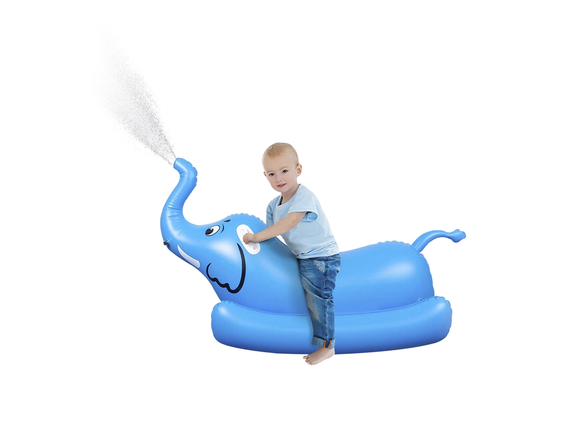 Silla flotante inflable para niños, diseño de elefante, lanza agua. Presa.