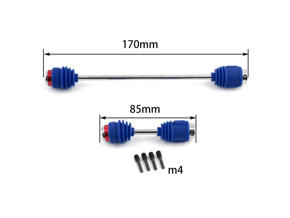 Eje De Transmisión Cvd De Acero Central Metal Con Fuelles Antipolvo Para Coche Teledirigido Traxxas Summit 1/10