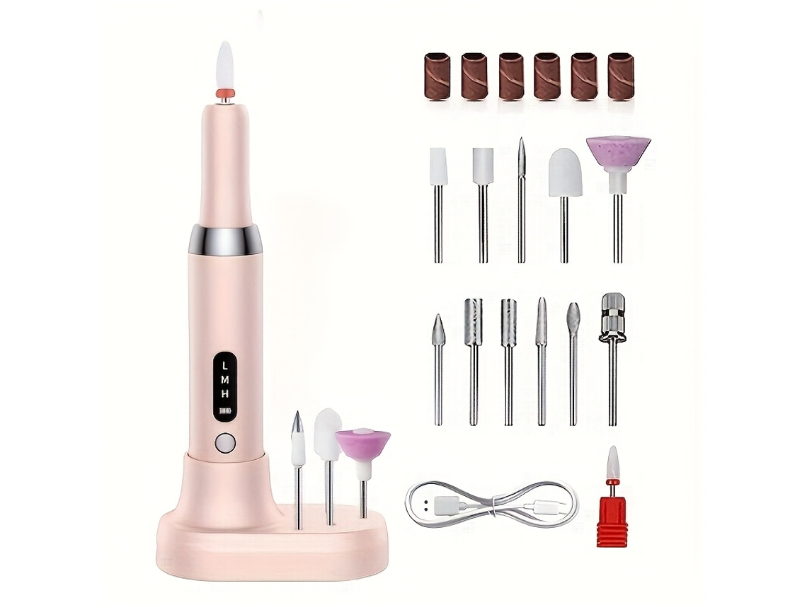 Lima De Uñas Automática, Lima Eléctrica Apta Para Uñas De Fibra De Coco, Kit De Manicura Y Pedicura Para Dar Forma, Pulir Y Recortar Las Uña