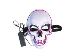 2026-máscara Facial Led De Calavera Brilliante Con 3 Modos De Luz Para Halloween, Disfraces Y Fiestas De Vacaciones (luz Morada)