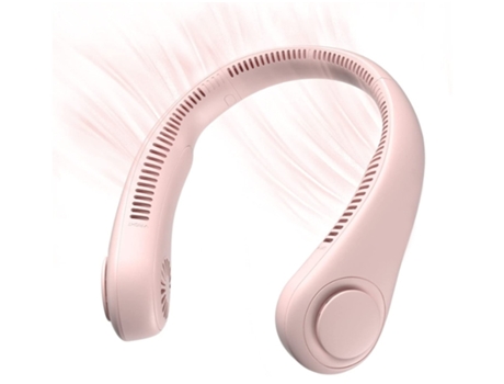 Ventilador de cuello portátil Ventilador manos libres sin aspas 4000 Mah Ventilador portátil personal con batería Rosa BISBISOUS