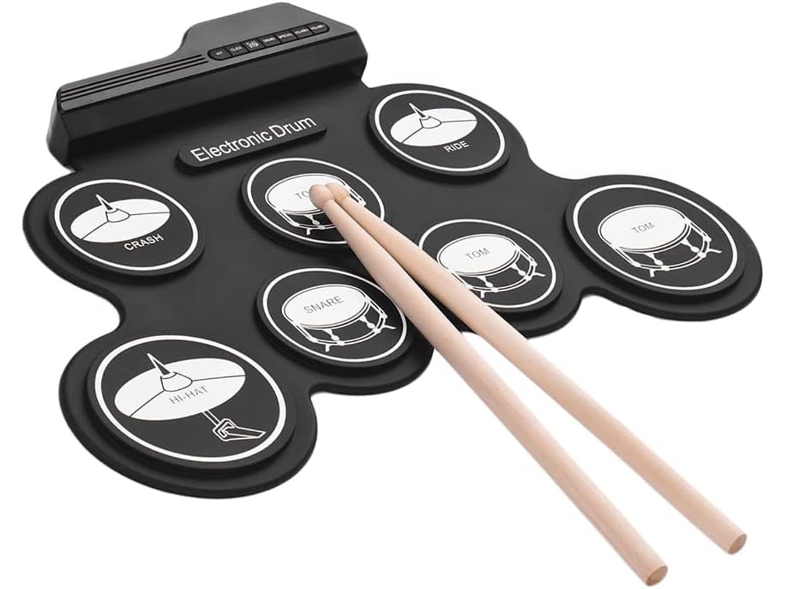 Batería electrónica digital Eifson Drum Knife con 7 pads y pedal angular (iconos)