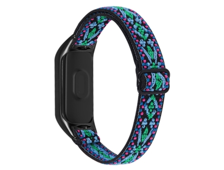 Correa de nailon elásticos trenzados elásticos ajustables con lazo con marco negro para Xiaomi Mi Band 5/6 - estilo 19