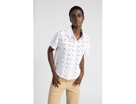 Camisa de Mujer THROTTLEMAN Algodón Blanco (XL)