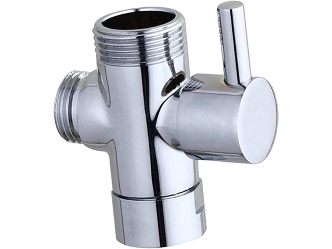 Grifo De Ducha Angular De Tres Vías, Desviador De Pulgadas Para Baño