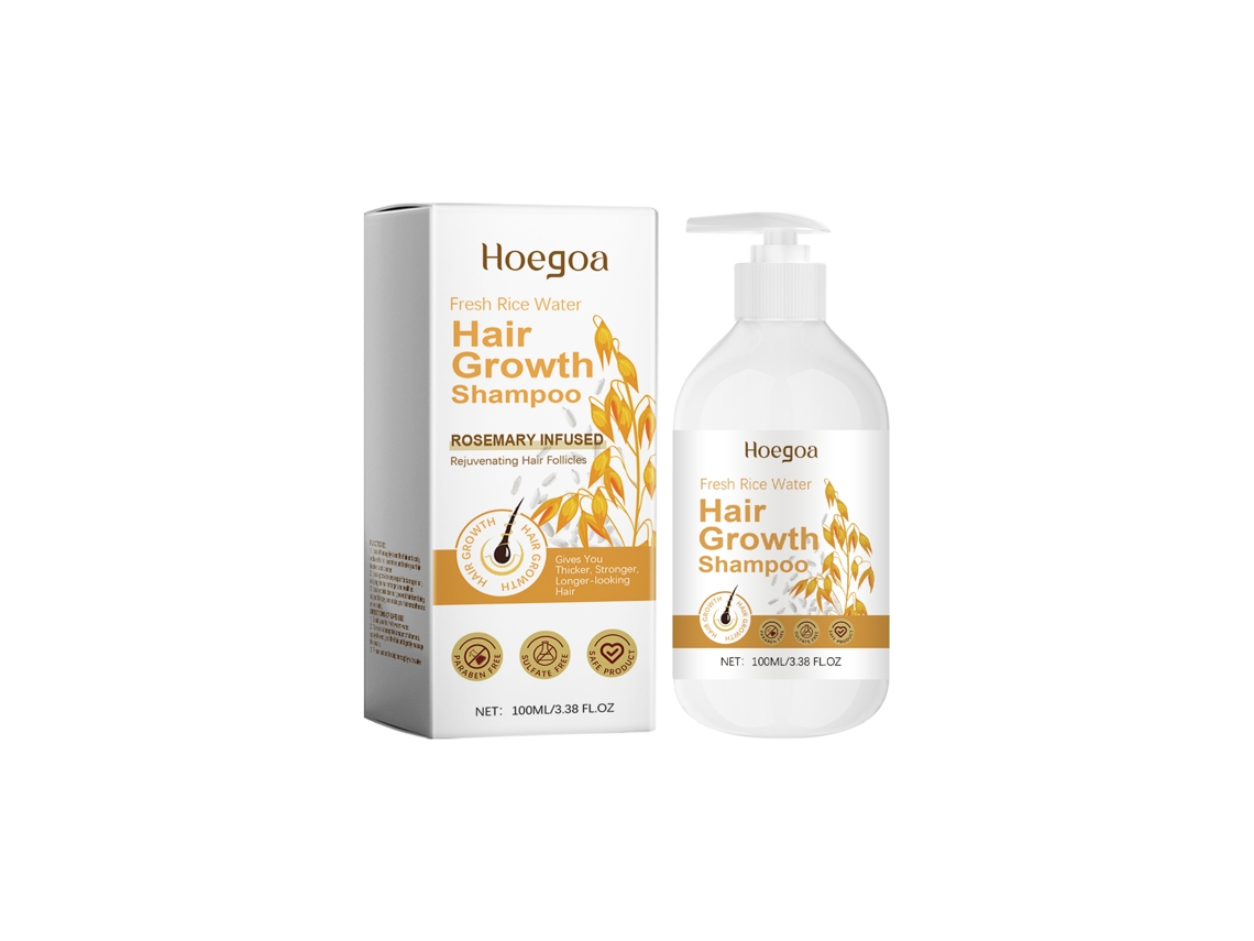 Champú para el crecimiento del cabello con agua de arroz