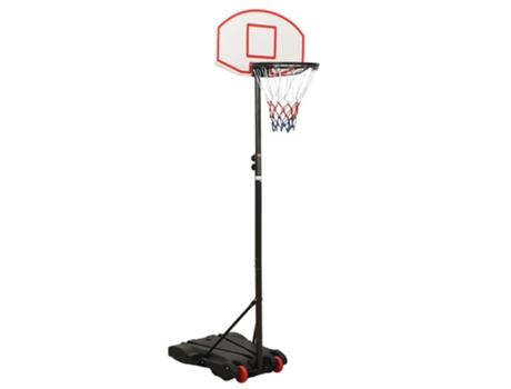 vidaXL Canasta de baloncesto polietileno blanco 216-250 cm