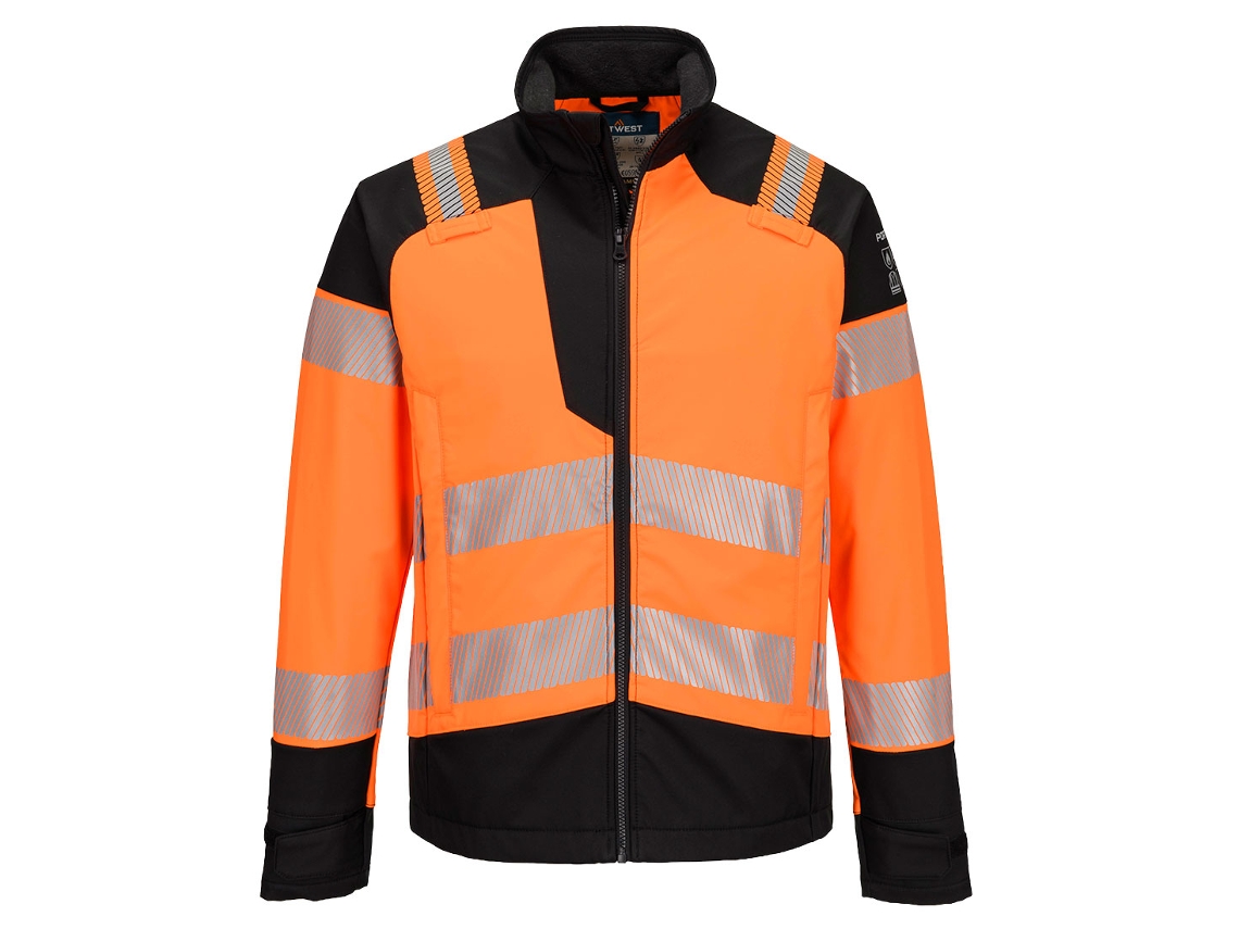 Chaqueta Softshell Ignífuga Alta Visibilidad Modaflame | Fr Naranja/negro / L