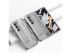 25-26 Transparent Case For Samsung Galaxy Z Fold6 Plating Case With S Pen Holder, Protective Case With Stand For Samsung Galaxy Z Fold 6 2024