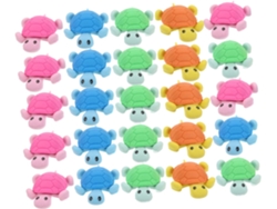 Juego de 36 gomas de borrar con forma de tortuga para niños y niñas, mini gomas de borrar con diseños de animales SFUSHOS