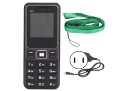 Celular Desbloqueado M1 2g Dual Chip Para Idosos E Crianças Com Cordão Lanterna Tela 1.44" Us Plug