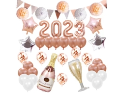 Fiesta de Año Nuevo 2023 - Decoraciones Feliz Año Nuevo 2023 Globos, Artículos para Fiesta EIOORORRIY