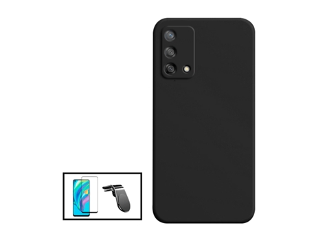 Kit De Película De Vidrio Templado De Cubierta Completa 5D Soporte Magnético De Silicona Líquida L Coche De Conducción Segura Para OPPO A95 - Negro...