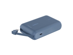 Bateria Externa 10k Con Cable Azul