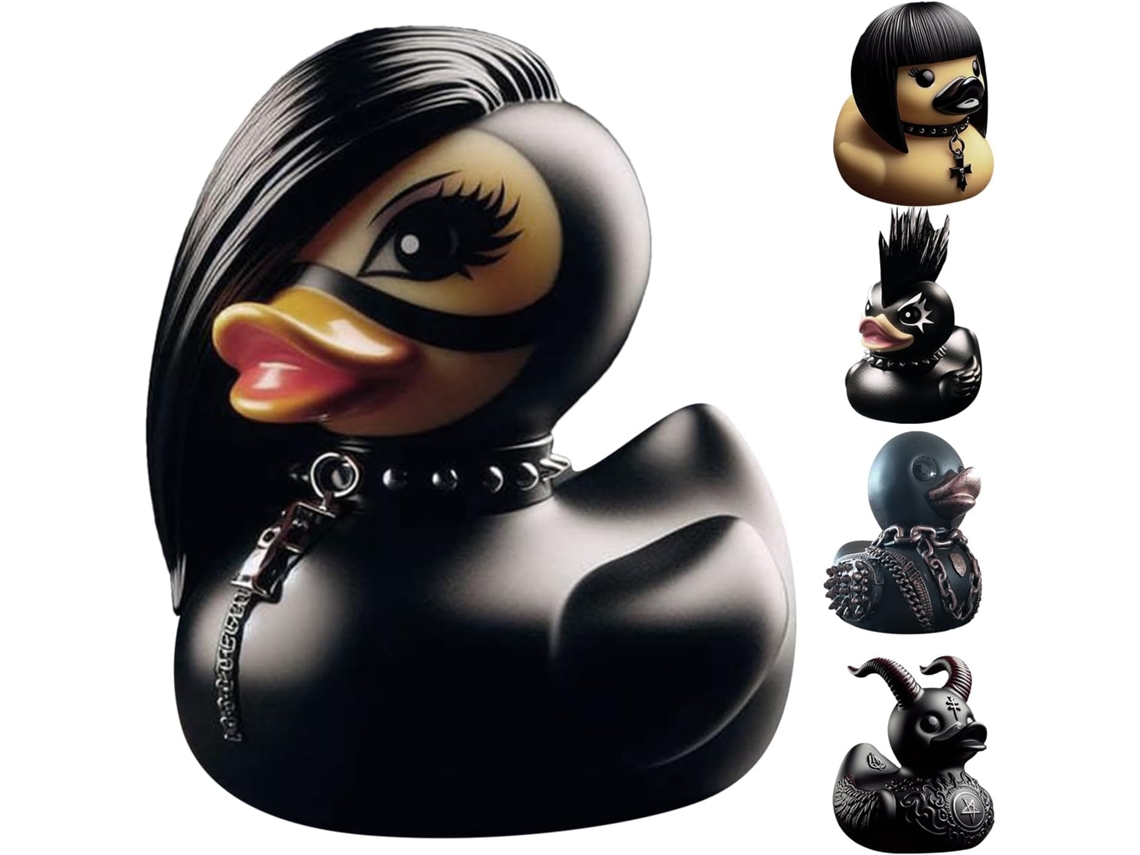 Escultura Gótica De Resina - Pato Satán - Figuras Coleccionables De Resina - Pato Satán - Pato - Dec