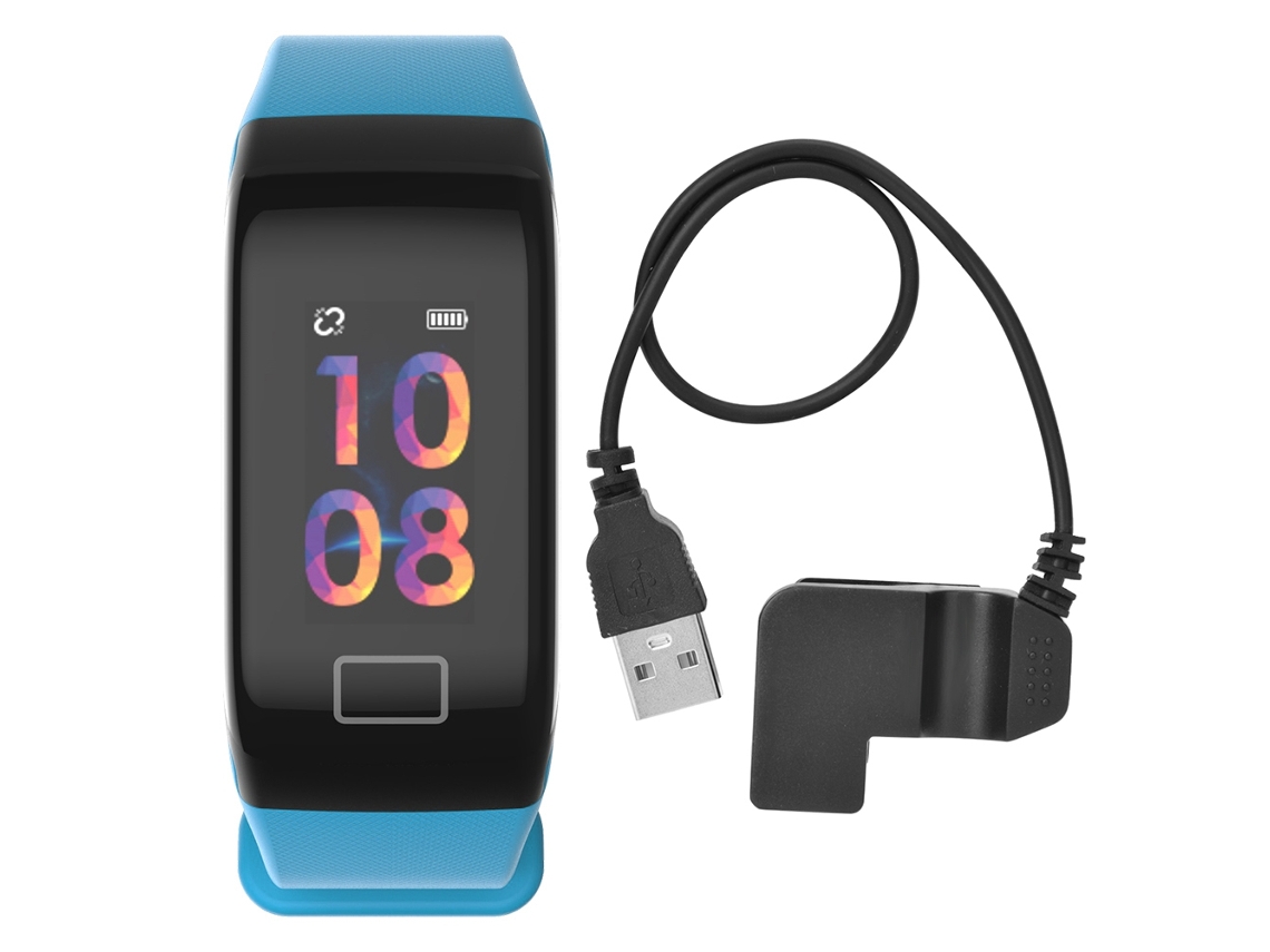 Pulsera deportiva EOOCOO con monitorización de frecuencia cardíaca, presión arterial y sueño.