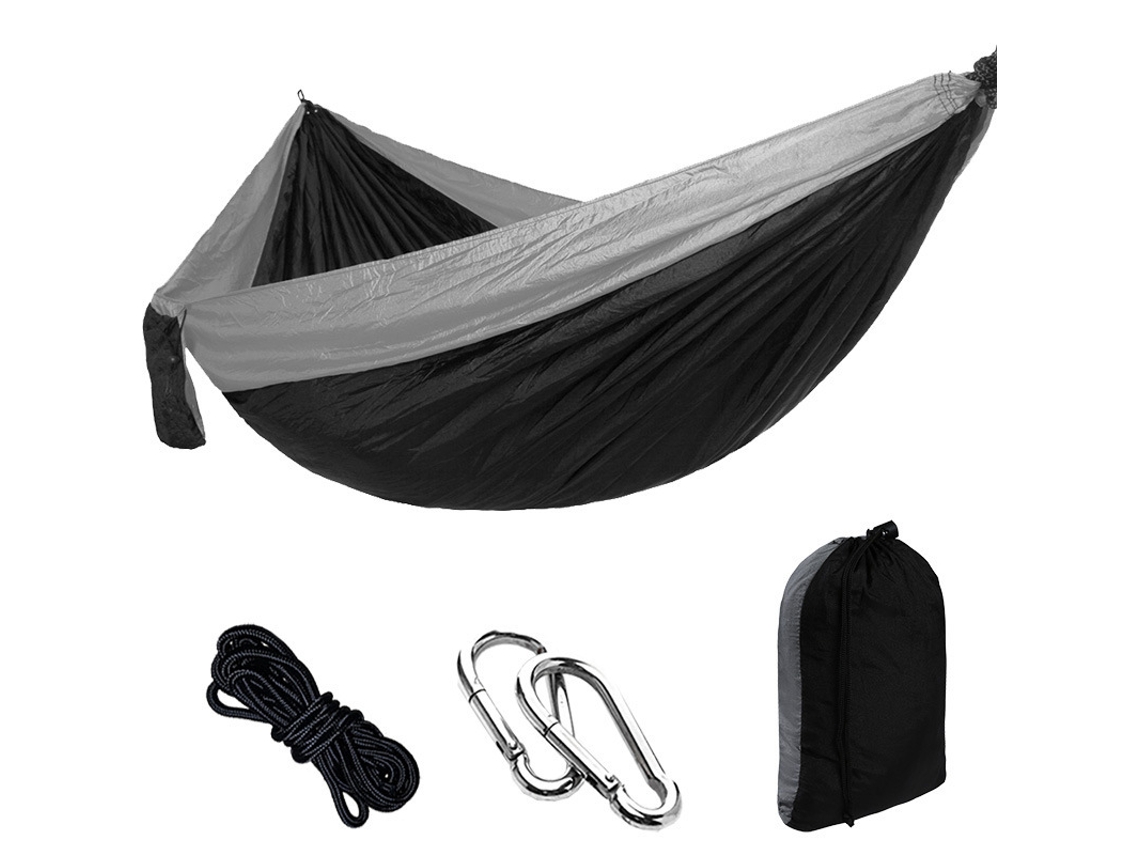 Hamaca sencilla Eifson con cuerda, 270 x 140 cm (gris plateado)