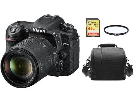 Kit Cámara Réflex NIKON D7500 AF-S 18-140MM F3.5-5.6G ED VR DX + Tarjeta SD de 64GB + Funda de cámara + filtro HOYA UX UV 67mm