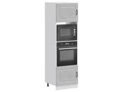 Muebles de cocina - Armarios para horno, 2 piezas, Kalmar Wood Derivatives, color gris cemento HARLANV1