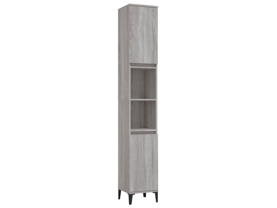 Maison Exclusive - Armario De Baño Madera Contrachapada Gris Sonoma 30x30x190 Cm