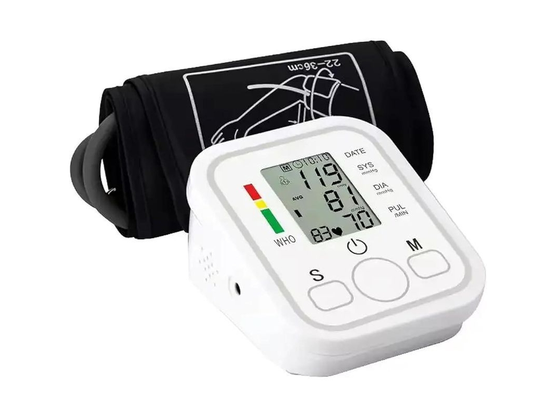 Monitor De Presión Arterial Con Tubo Para El Brazo Superior - Monitor De Presión Arterial Y Frecuencia Cardíaca Para Uso Doméstico Con Pantalla Lcd