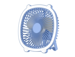 Mini Ventilador De Escritorio Recargable Usb Con Luz Nocturna (azul) Gertiz