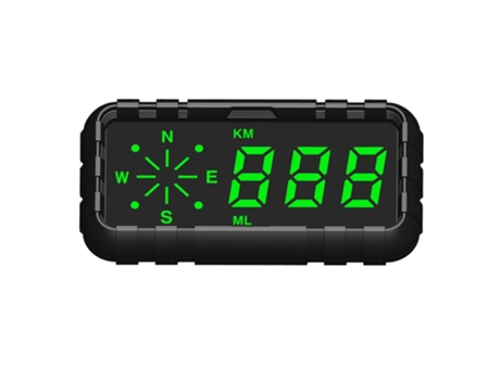 Brújula del velocímetro digital GPS con pantalla frontal para automóvil con pantalla LED de 4,2 pulgadas negro