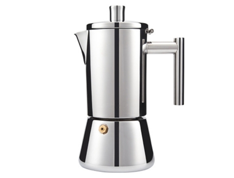 Cafetera de café de estilo italiano de 300 ml Máquina de café de acero inoxidable de acero inoxidable Máquina de café espresso adecuado para calent...