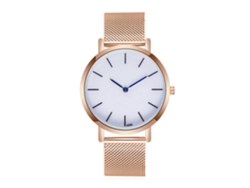 Reloj Hombre De Negocios Simple De Moda Resistente Al Agua Con Correa De Acero Oro Rosa Zhoulianfa