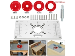 Placa De Inserción Para Mesa De Fresado Con 4 Anillos. Herramienta De Tablero Abatible Para Carpintería.