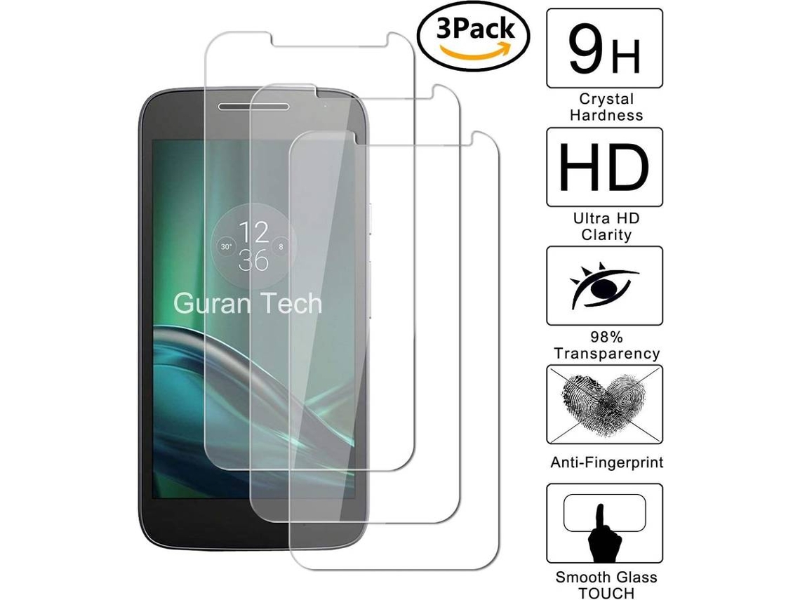 3x Protector Cristal Templado Motorola Moto G4 Play HONGWE.