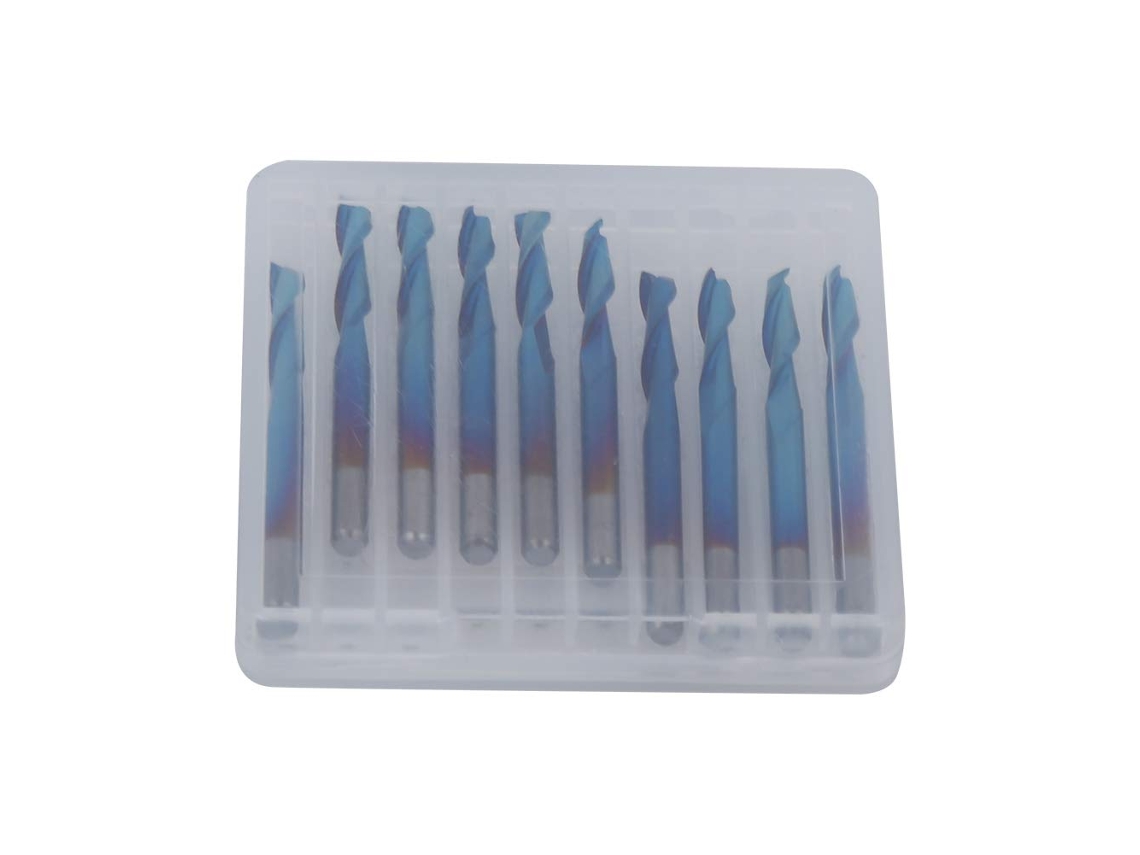 2 3.175 Carburo Cementado Testimony Flute Cutter Nanocoating Flat